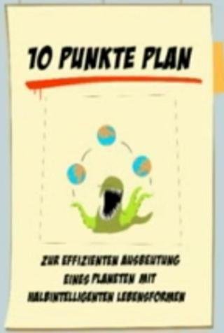 Постер 10 пунктов плана к эффективной эксплуатации планеты с примитивными формами жизни