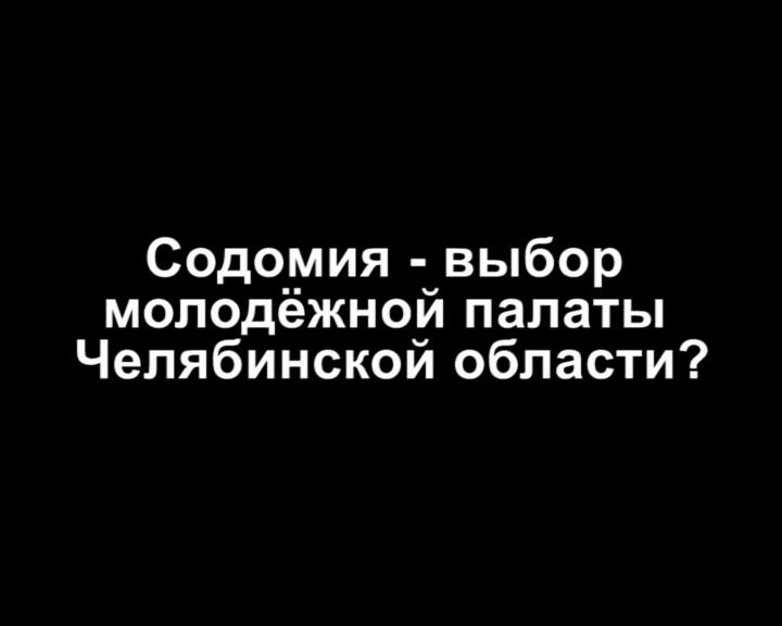 Постер Содомия - выбор молодежной палаты Челябинской области?